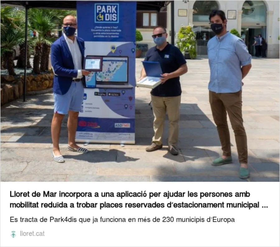 Presentación de la implantación municipal de Spot4Dis en Lloret de Mar